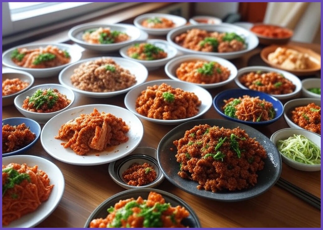 [1주 반찬 정기 배송] 49가지 반찬세트 점심 저녁 식단, 240g, 10개