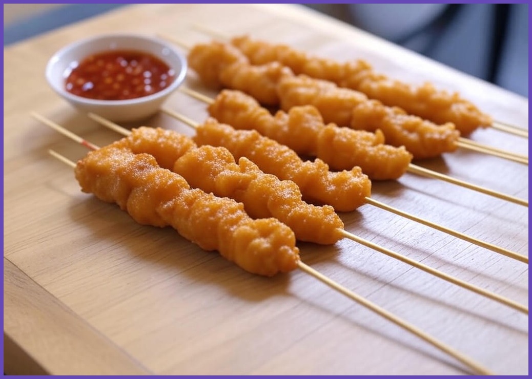 플레잇 국내산 파닭꼬치 50g x 12p + 숯불데리양념소스 150g 세트 (냉동) - 이미지 1